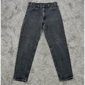 Levis‎ Orange Tab Straight Fit Black Denim Jean Men No Size Tag Fit 31x30 Casual
